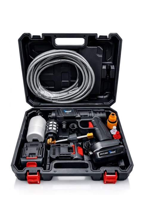 36V MYJKA CIŚNIENIOWA AKUMULATOROWA WALIZKA + 2 AKU MYJKA BEZPRZEWODOWA 5Ah