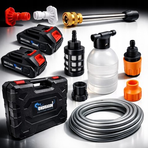 36V MYJKA CIŚNIENIOWA AKUMULATOROWA WALIZKA + 2 AKU MYJKA BEZPRZEWODOWA 5Ah