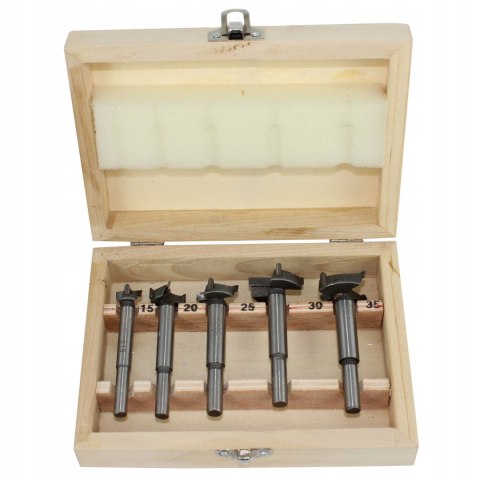 Frezy w zestawie Falon-Tech do drewna HCS 15-35 mm 5 szt.