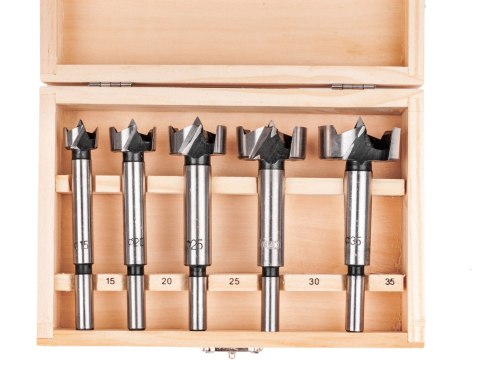 Frezy w zestawie Falon-Tech do drewna HCS 15-35 mm 5 szt.