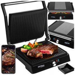 GRILL OPIEKACZ TOSTER ELEKTRYCZNY DO KANAPEK PANINI ROZKŁADANY DUŻY 2400W