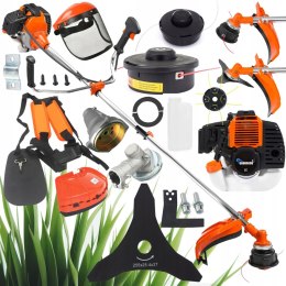 KOSA SPALINOWA 7KM PODKASZARKA KOSIARKA MOC +TARCZA +GŁOWICA +SZELKI +ŻYŁKA