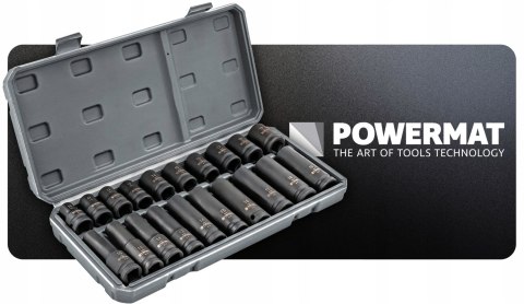 NASADKI UDAROWE HEX 1/2 CR-V 20SZT 38MM 78MM DO KLUCZA UDAR WALIZKA ZESTAW