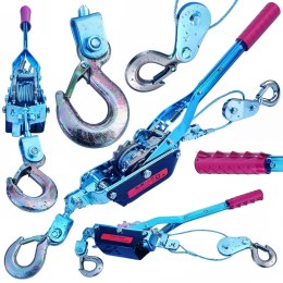 OD PRO WYCIĄGARKA WCIĄGARKA RĘCZNA LINOWA 2T 2000kg 2-HAKI WYTRZYMAŁA MOCNA