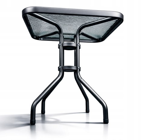 STOLIK BALKONOWY KWADRATOWY SZKLANY NATARAS PATIO BERGAMO 60x60 x 70 cm