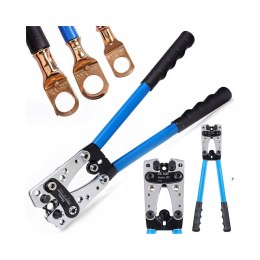 ZACISKARKA KOŃCÓWEK KABLI PRZEWODÓW PRASKA TULEJKI 390 mm 6-50mm2 PRO