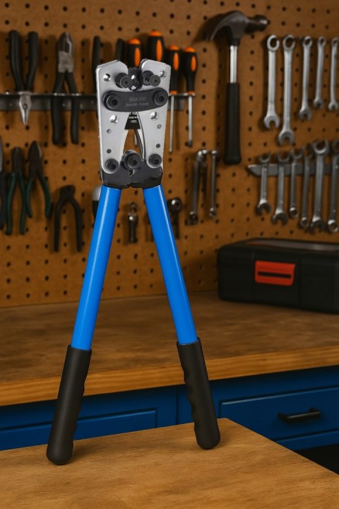 ZACISKARKA KOŃCÓWEK KABLI PRZEWODÓW PRASKA TULEJKI 390 mm 6-50mm2 PRO