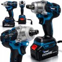 ZESTAW 3w1 WKRĘTARKA SZLIFIERKA KĄTOWA KLUCZ UDAROWY AKUMULATOROWA 36V 2AKU