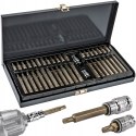 ZESTAW BITÓW UDAROWYCH CRV 40SZT HEX TORX SPLINE ADAPTER 1/2" 3/8" WALIZKA