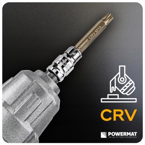 ZESTAW BITÓW UDAROWYCH CRV 40SZT HEX TORX SPLINE ADAPTER 1/2" 3/8" WALIZKA