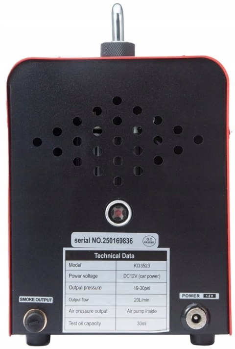 GENERATOR DYMU DO SPRAWDZENIA SZCZELNOŚĆ I UKŁADÓW 12V 20l/min 30ml
