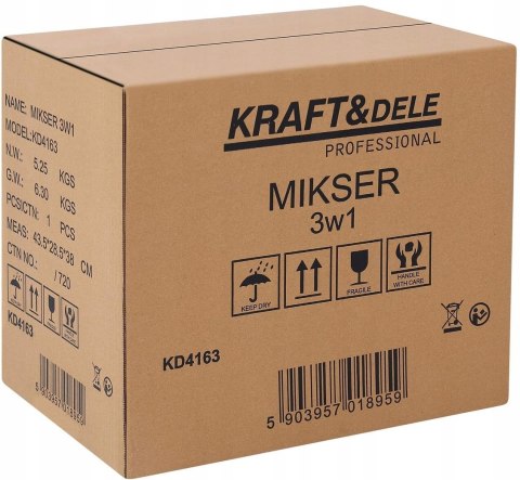 MIKSER PLANETARNY 6L 2500W AKCESORIA