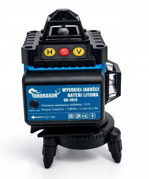 POZIOMICA LASEROWA LASER KRZYŻOWY ZIELONY SAMOPOZIOMUJĄCA 4D 360 + STATYW