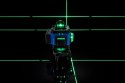 POZIOMICA LASEROWA LASER KRZYŻOWY ZIELONY SAMOPOZIOMUJĄCA 4D 360 + STATYW