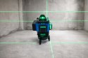POZIOMICA LASEROWA LASER KRZYŻOWY ZIELONY SAMOPOZIOMUJĄCA 4D 360 + STATYW