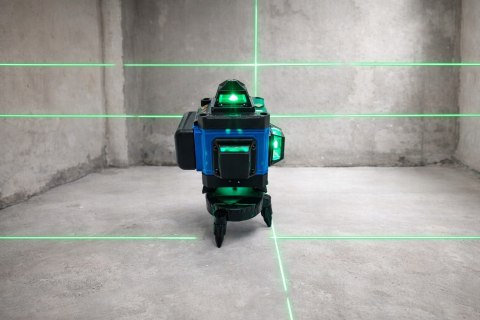 POZIOMICA LASEROWA LASER KRZYŻOWY ZIELONY SAMOPOZIOMUJĄCA 4D 360 + STATYW