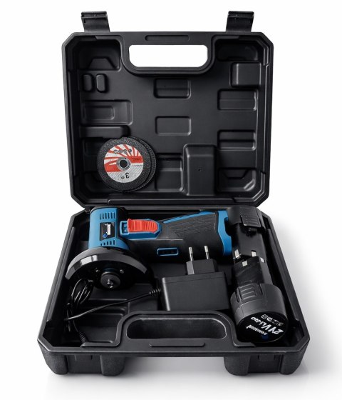 SZLIFIERKA KĄTOWA DO CIĘCIA AKUMULATOROWA 19500 RPM 2XTARCZA 2xAKU 21V