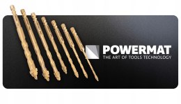 UNIWERSALNE WIERTŁA MIMOŚRODOWE CZTEROOSTRZOWE 7 SZTUK DO CERAMIKI SZKŁA