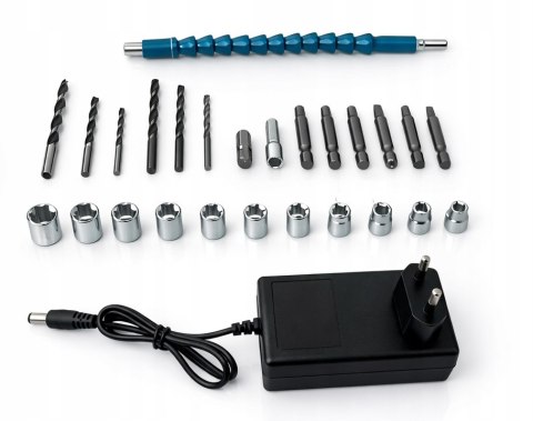 WIERTARKO WKRĘTARKA AKUMULATOROWA BEZSZCZOTKOWA UDAROWA 36V LED 2xAKU BITY