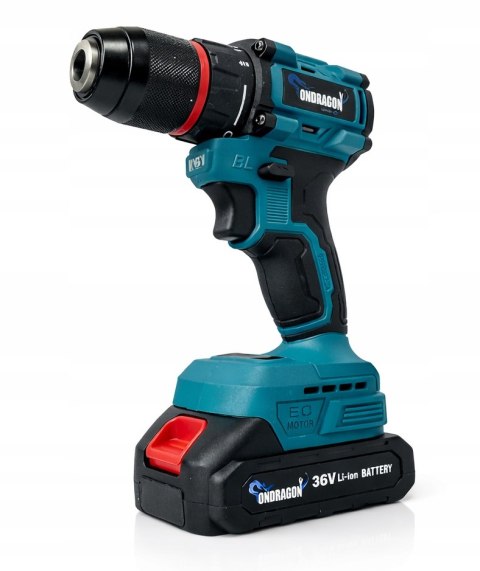 WIERTARKO WKRĘTARKA AKUMULATOROWA BEZSZCZOTKOWA UDAROWA 36V LED 2xAKU BITY