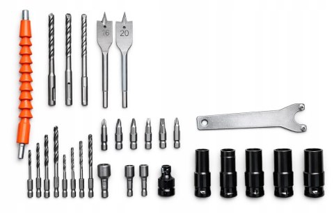 ZESTAW 3w1 WKRĘTARKA SZLIFIERKA KĄTOWA KLUCZ UDAROWY AKUMULATOROWA 36V 2AKU