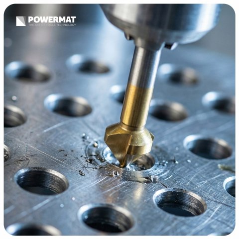 ZESTAW POGŁĘBIACZY STOŻKOWYCH HSS 90° 6SZT DO FAZOWANIA I POGŁĘBIANIA FREZ