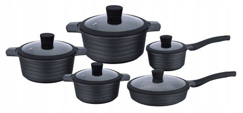 Zestaw garnków Edenberg MRAMUROVE aluminiowe 10 el.