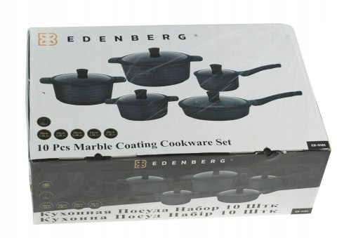 Zestaw garnków Edenberg MRAMUROVE aluminiowe 10 el.
