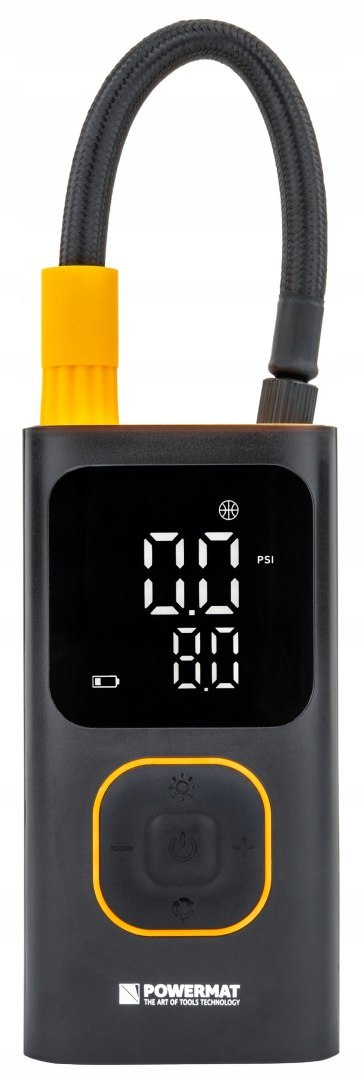 KOMPRESOR SAMOCHODOWY AKUMULATOROWY POMPKA 10 BAR DO OPON AUTA ROWERU PIŁEK