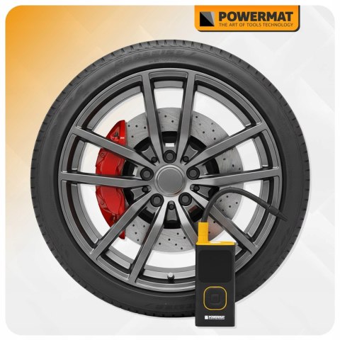 KOMPRESOR SAMOCHODOWY AKUMULATOROWY POMPKA 10 BAR DO OPON AUTA ROWERU PIŁEK