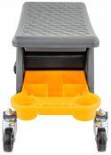 KRZESŁO WARSZTATOWE STOŁEK TABORET NA KÓŁKACH 3 SCHOWKI 200 KG SIEDZISKO