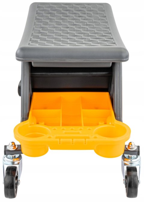 KRZESŁO WARSZTATOWE STOŁEK TABORET NA KÓŁKACH 3 SCHOWKI 200 KG SIEDZISKO