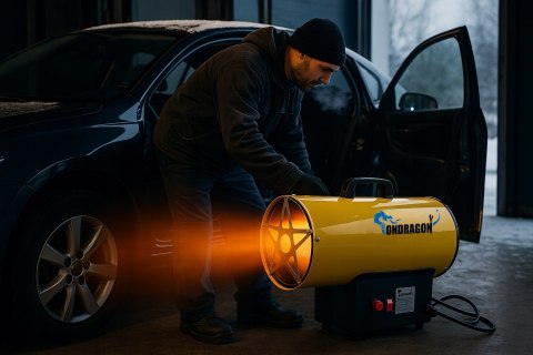 NAGRZEWNICA GAZOWA DMUCHAWA PIECYK GRZEJNIK 15kW WĄŻ REDUKTOR LPG PRZENOŚNA