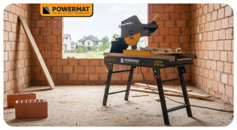 PRZECINARKA STOŁOWA DO BETONU I KAMIENIA 3000W Z TARCZĄ DIAMENTOWĄ 350 MM