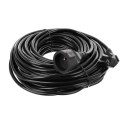 Przedłużacz ogrodowy 20 m czarny 1 gniazdko z uziemieniem 3 x 2,5 mm