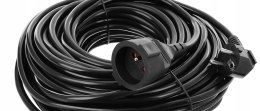 Przedłużacz ogrodowy 20 m czarny 1 gniazdko z uziemieniem 3 x 2,5 mm
