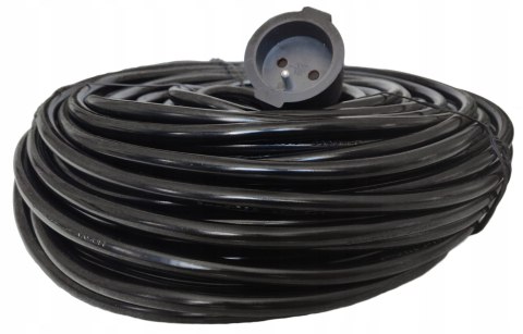 Przedłużacz ogrodowy 20 m czarny 1 gniazdko z uziemieniem 3 x 2,5 mm