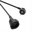 Przedłużacz ogrodowy 20 m czarny 1 gniazdko z uziemieniem 3 x 2,5 mm