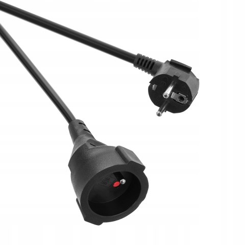 Przedłużacz ogrodowy 20 m czarny 1 gniazdko z uziemieniem 3 x 2,5 mm