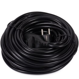 Przedłużacz ogrodowy czarny 50 m 1 gniazdo z uziemieniem 3x2,5 mm guma