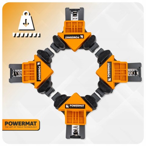 ŚCISKI STOLARSKIE NAROŻNIKOWE 90° KĄTOWE MONTAŻOWE UCHWYTY ZESTAW 4 SZTUKI