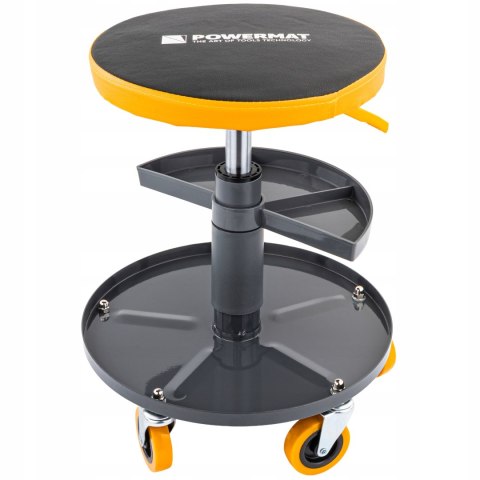 SIEDZISKO WARSZTATOWE TELESKOPOWE 400-520MM OBROTOWY TABORET STOŁEK KÓŁKA