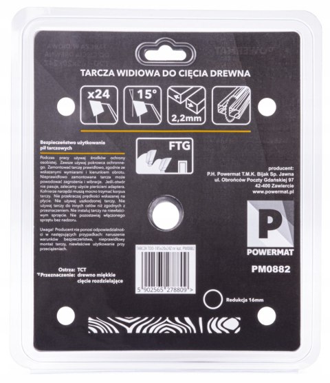 Tarcza Powermat Extreme 185X20X24Z PM0882