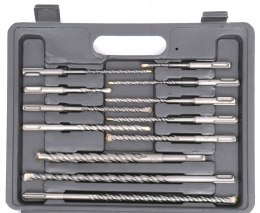 WIERTŁA DŁUTA DO BETONU SDS+ SDS Plus ZESTAW WIERTEŁ I DŁUT 17 ELEMENTÓW