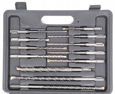 WIERTŁA DŁUTA DO BETONU SDS+ SDS Plus ZESTAW WIERTEŁ I DŁUT 17 ELEMENTÓW