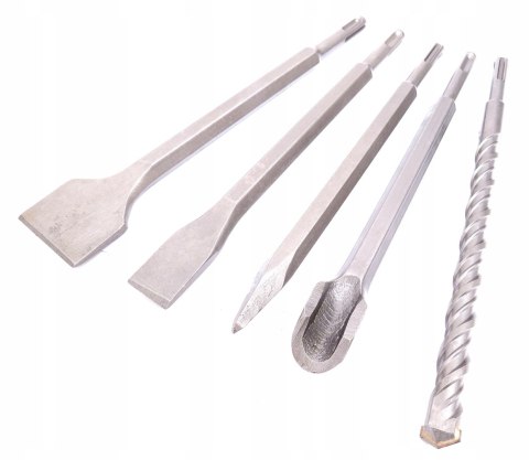 WIERTŁA DŁUTA DO BETONU SDS+ SDS Plus ZESTAW WIERTEŁ I DŁUT 17 ELEMENTÓW