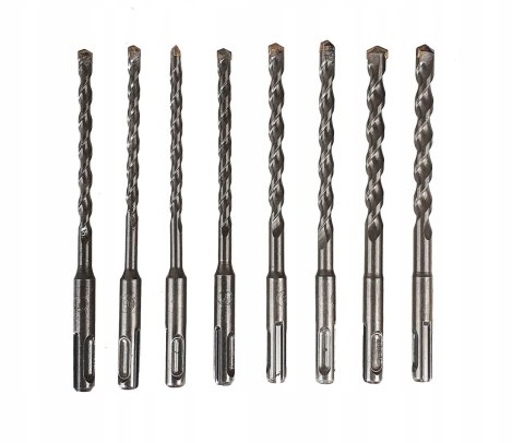 WIERTŁA DO BETONU SDS PLUS ZESTAW WIERTEŁ 8 SZT