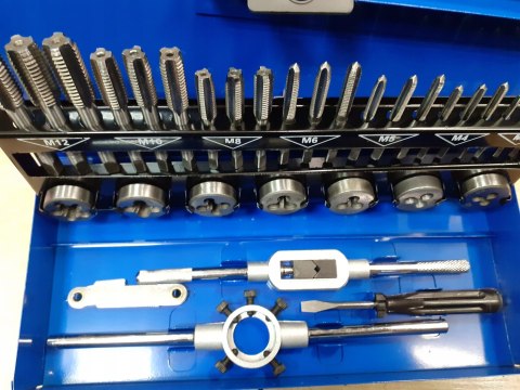 Zestaw gwintowników i narzynek M3-M12 32 el.