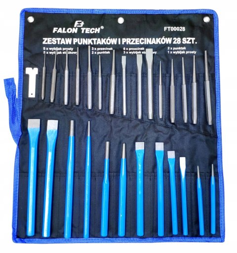 Zestaw przecinaków, punktaków i wybijaków 28 szt.