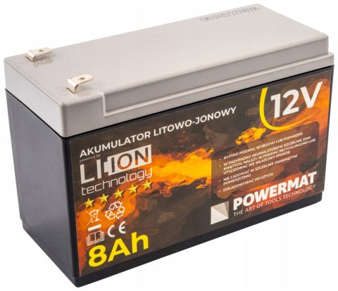Akumulator Powermat 12 V 8 Ah